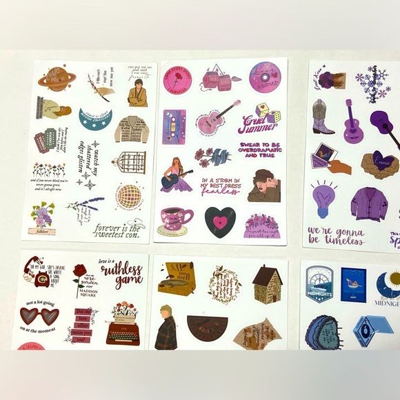 Taylor Swift  - 6 Stickers Sheets 🎤 - Picture 4 of 6
